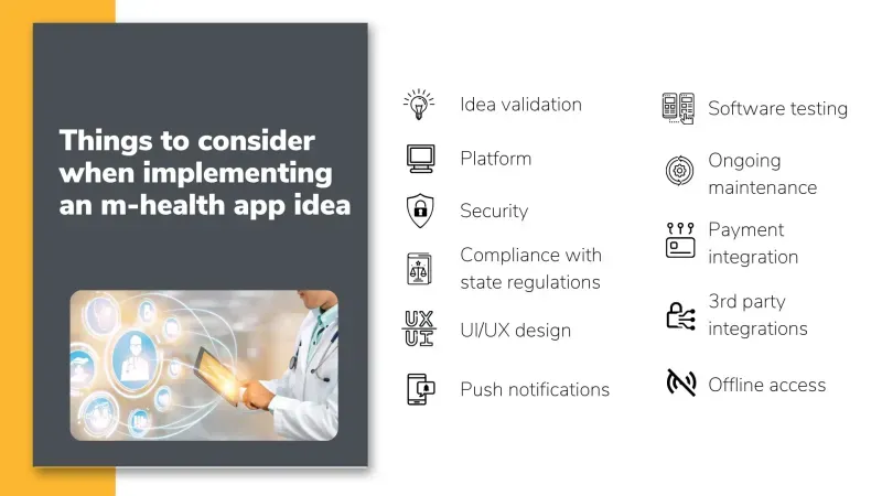 Things to consider when implementing an m-health app idea