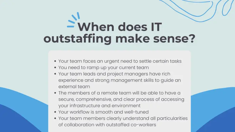 When does IT outstaffing make sense